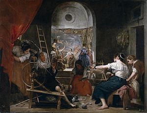 Archivo:Velázquez - La Fábula de Aracne o Las Hilanderas (Museo del Prado, 1657-58)