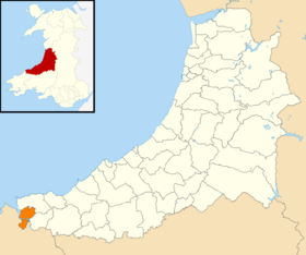 Wales Ceredigion Community Cardigan map.svg