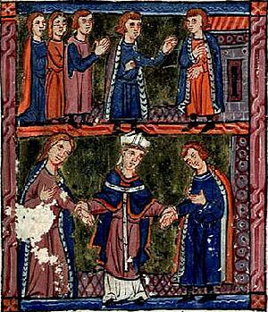 Archivo:Wedding of Sibyl and Guy ahead of a coup