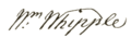 William Whipple signature