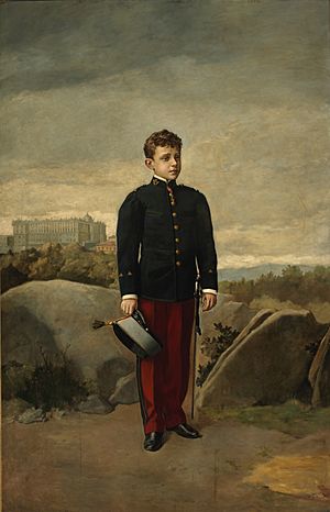 Archivo:Alfonso XIII, cadete, de Manuel García Hispaleto