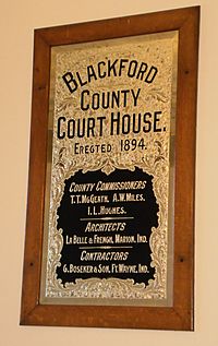 Archivo:Blackford County Courthouse commemorative plaque