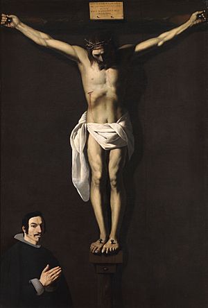 Archivo:Cristo crucificado con un donante (Zurbarán)