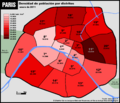 Densidad de poblacion 2011 por arrondissements