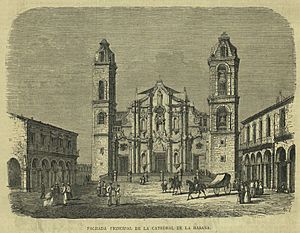 Archivo:Fachada principal de la catedral de la Habana, en La Ilustración Católica
