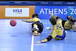 Archivo:Goalball vid Paralympics i Aten