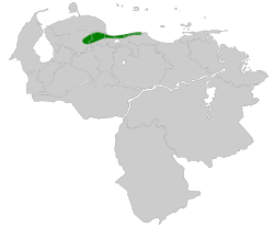 Distribución geográfica del ponchito lorigado.