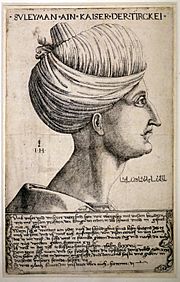 Archivo:Hieronymus hopfer, ritratto del sultano solimano il magnifico, 1526 ca., acquaforte (bologna, gds della pinacoteca nazionale)