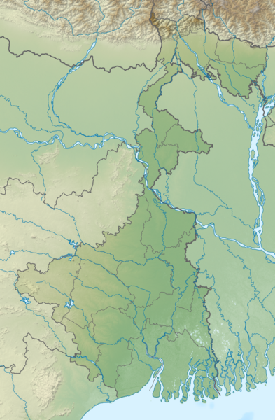 India West Bengal relief map