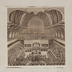 Archivo:Jacobite broadside - Westminster Hall during the trial of Lord Lovat