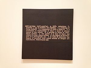 Archivo:Joseph Kosuth- Titled (Art ad Idea as Idea) The Word "Definition" (1966-68) (8476638687)