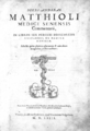 Page titre de Mattioli