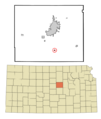 Saline County Kansas Incorporated and Unincorporated areas Assaria Highlighted