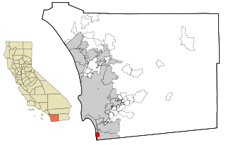 San Diego County California Incorporated and Unincorporated areas Imperial Beach Highlighted.svg