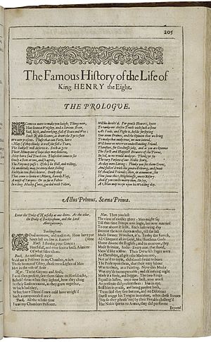 Archivo:Second Folio Title Page of Henry VIII