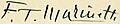 Signature of Marinetti