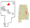 Tallapoosa County Alabama Incorporated and Unincorporated areas New Site Highlighted