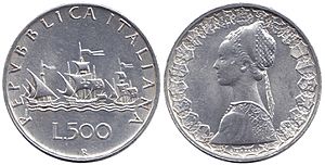 Archivo:500 lire, 1960, Italy