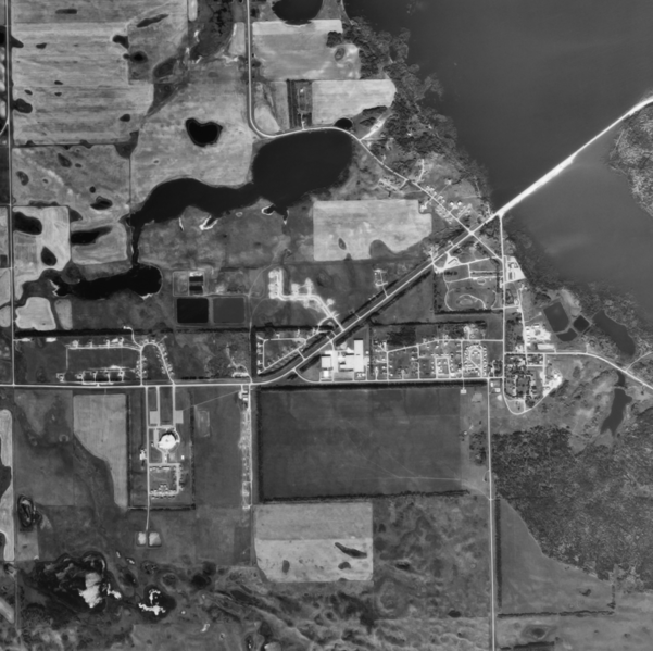 Archivo Aerial photo of Fort Totten, North Dakota