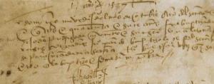 Archivo:Alcalá de Henares (09-10-1547) Partida de bautismo de Miguel de Cervantes