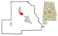 Chilton County Alabama Incorporated and Unincorporated areas Thorsby Highlighted