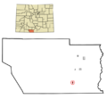 Conejos County Colorado Incorporated and Unincorporated areas Antonito Highlighted
