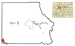 Eagle County Colorado Incorporated and Unincorporated areas El Jebel Highlighted.svg
