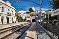 Estació de Sant Pol mirant cap al túnel