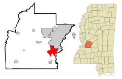 Hinds County Mississippi Incorporated and Unincorporated areas Byram Highlighted.svg