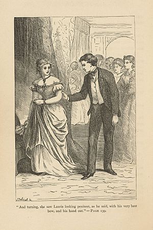Archivo:Houghton AC85.Aℓ194L.1869 pt.2aa - Little Women, illustration 138