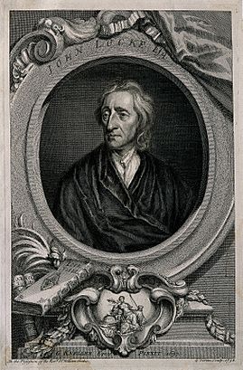 Archivo:John Locke. Line engraving by G. Vertue, 1738, after Sir G. Wellcome V0003651