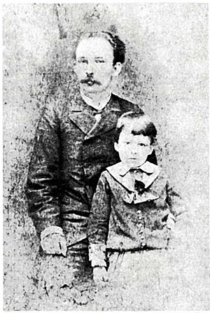 Archivo:José Martí retrato junto a su hijo José Francisco en Nueva York 1885