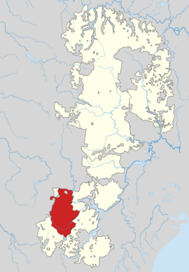 El PN Kanangra-Boyd, en rojo, parte de la Región de las Montañas Azules, Patrimonio mundial