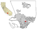 LA County Incorporated Areas Commerce highlighted