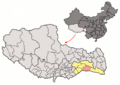 Location of Mêdog within Xizang (China)