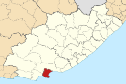 Map of the Eastern Cape with Nelson Mandela Bay highlighted (2011).svg