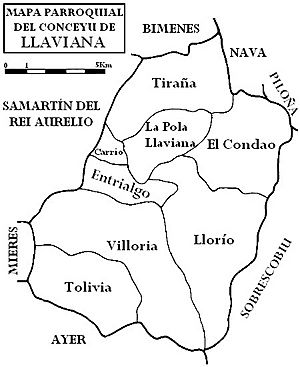 Archivo:Mapa parroquial de Llaviana