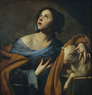 Archivo:Massimo Stanzione - Saint Agnes - Google Art Project