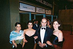 Archivo:Palestinian actress Reem Abu Sbaih, Composer Kamran Rastegar, and Writer-Director Annemarie Jacir at Cannes International Film Festival 2003 for World Premiere of like twenty impossibles