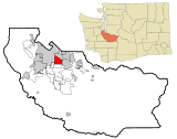 Pierce County Washington Incorporated and Unincorporated areas Waller Highlighted.svg