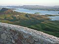 Presa de la Serena desde el castillo de Puebla de Alcocer