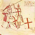 Ramón Berenguer con sus armas personales - Cruz de San Jorge