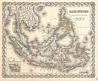 Archivo:1855 Colton Map of the East Indies (Singapore, Thailand, Borneo, Malaysia) - Geographicus - EastIndies-colton-1855