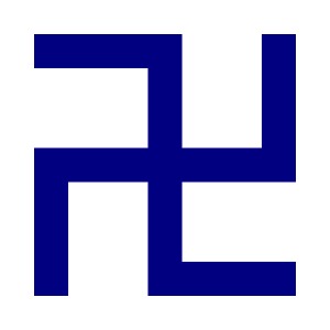 Archivo:Blue left-handed Swastika