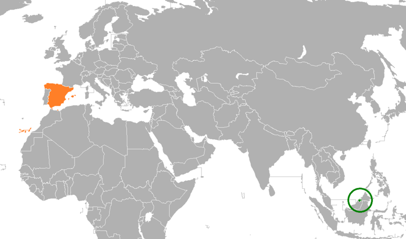 Brunei Spain Locator