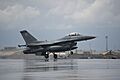 Capt. Tim Six takes off for a combat sortie in an F-16 Fighting Falcon at Bagram Airfield (25880599985)