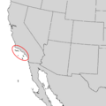 Ceanothus arboreus range map 2