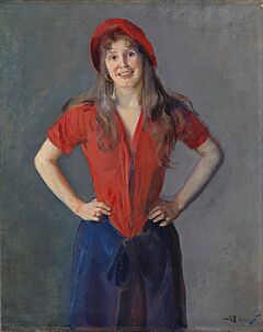 Archivo:Christian Krohg - Portrait of the Painter Oda Krohg, b. Lasson - Google Art Project