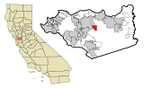 Contra Costa County California Incorporated and Unincorporated areas Clayton Highlighted.svg
