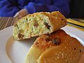 Flaounes halved